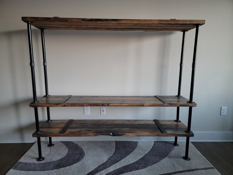 Shelving Unit Made With Reclaimed Distressed Wood Etsy