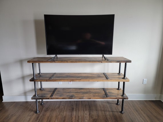 Distressed wood entertainment deals center