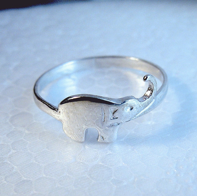 Elephant Ring Cute Elephant jewelry elephant gifts best friend rings silver elephant ring