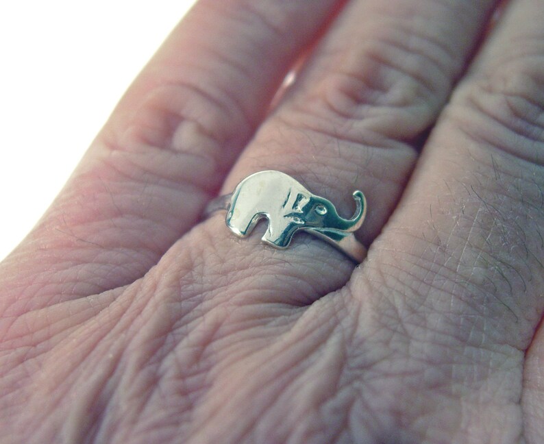 Elephant Ring Cute Elephant jewelry elephant gifts best friend rings silver elephant ring