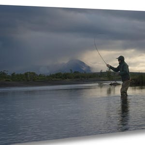 One More Cast - Alaska Fly Fisher - Angler's Wall Art