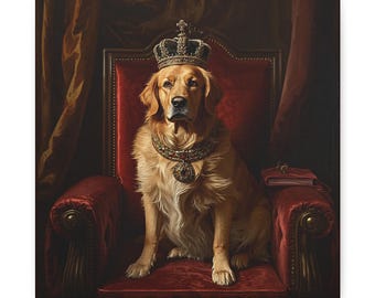 Bishop Golden Retriever Portrait Canvas - Wall Art