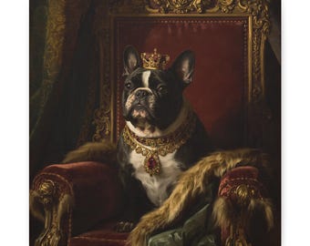 Emperor - French Bulldog Portrait Canvas