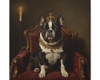 Florentine French Bulldog Portrait Canvas - Wall Art