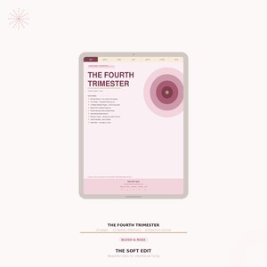 The Fourth Trimester Postpartum Journal | iPad | The Soft Edit | GoodNotes Notability | Blush