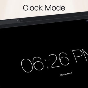 Puede incluir: Una pantalla de reloj digital en negro, mostrando la hora 06:26 PM. La fecha, lunes 4 de mayo, se muestra debajo de la hora. Las palabras "Clock Mode" est&aacute;n en la parte superior de la pantalla.