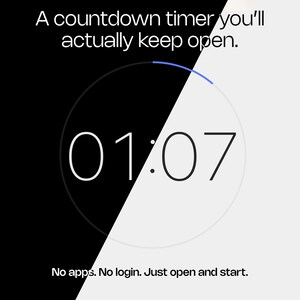 Fullscreen Countdown Timer | Simple HTML Timer | No App No Login | Focus Timer | Second Screen Timer | Offline Timer
