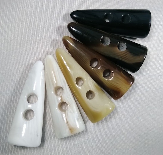 2 Holes 50mm High Quality Coat Toggle Buttons, High Quality 2