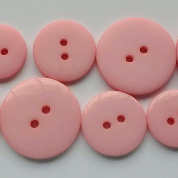 LeMSKoR BABY PINK 15mm, 18mm, 20mm, 25mm, 30mm Glanz Rasin Buttons