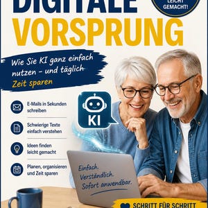 AI förklarad enkelt för nybörjare 50+ | ChatGPT-handledning på tyska | Present till föräldrar | Digital PDF-guide