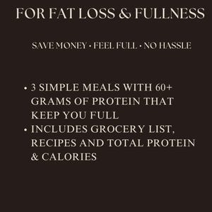 High Protein & Fat loss Meal Plan