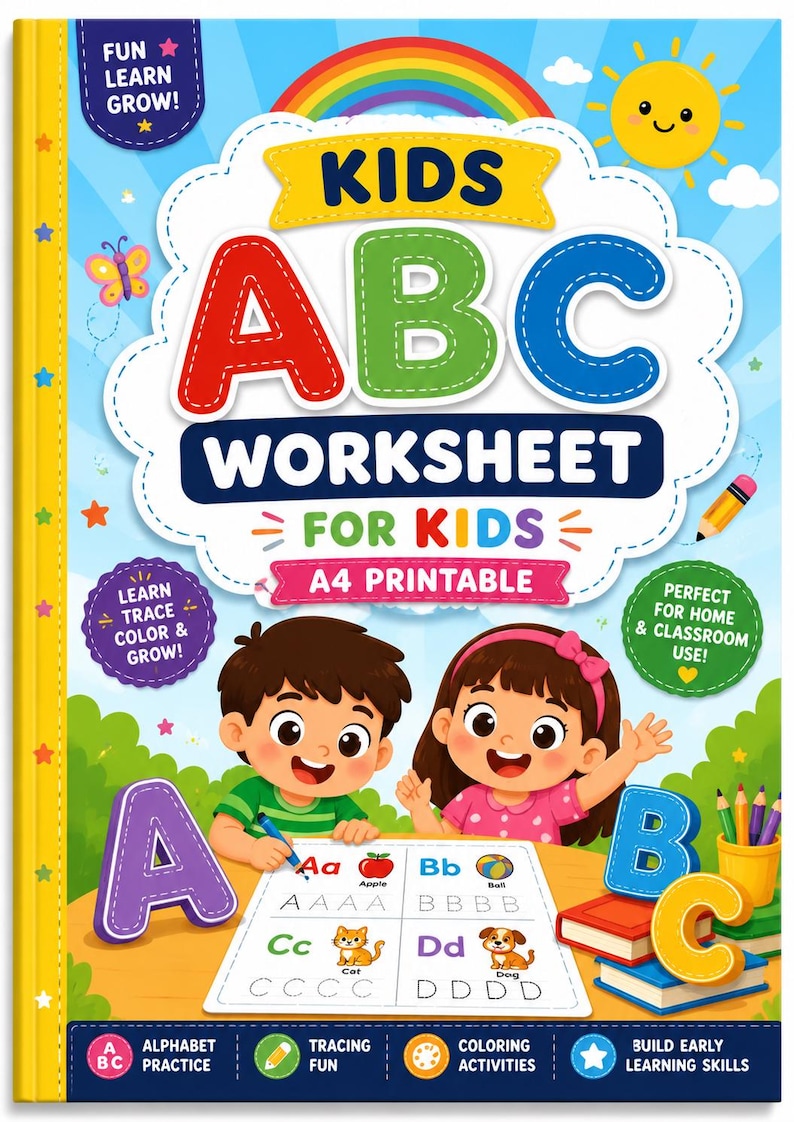 Kids ABC Tracing Workbook | A4 Printable Alphabet Learning Activity ...