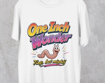 One Inch Wonder WearDare T-Shirt | Tiny Worm Micro Snake Gag Gift Tee