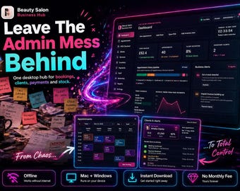 Schönheitssalon Business Hub, Terminverfolgung, Kunden-CRM, POS-Inventur-Dashboard, Salon Digitaler Download