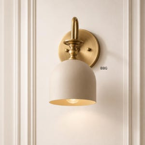 Brass Wall Sconce Light Fixture | Transitional Brass Wall Lamp | Antique Style Bedroom & Living Room Lighting | BrassBrillianceGifts