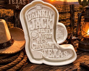 Drinkin' Jack all by myself freshie mold