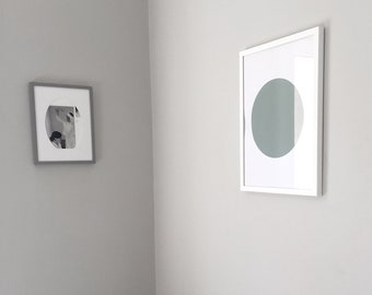 circle screenprint on paper, framed