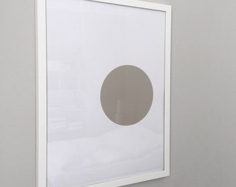 circle screenprint on paper, framed