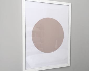 circle screenprint on paper, framed