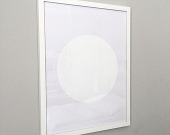 circle screenprint on paper, framed
