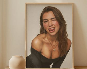 Dua Lipa Music Poster | Disco Pop Icon Wall Art | Radical Optimism Aesthetic Print | Don't Start Now Era | Rule Breaker Statement Piece