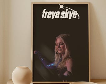 Freya Skye Wall Art | Rising Pop Star Music Poster | Gold's Gone Aesthetic Decor | Stardust Era Print | Hollywood Records Statement Piece