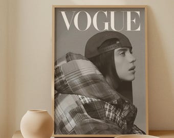 Póster estético de Billie Eilish / Arte mural de ícono de la música pop alternativa / Lámina Hit Me Hard Soft Bad Guy Ocean Eyes / Regalo de decoración para habitación oscura y sombría