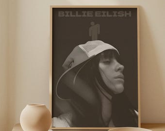 Aesthetic Billie Eilish Poster | Hit Me Hard And Soft Album Art Wall Decor | Alt Pop Moody Music Aesthetic Print | Dark Modern Art