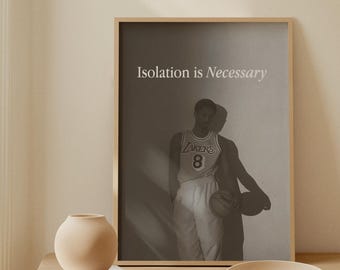 Essential Kobe Bryant Motivational Poster | Black Mamba Mindset Basketball Wall Art | Mamba Mentality Print | Bold Room Decor Gift