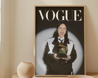 Billie Eilish Poster | Grammy Pop Icon Wandkunst | Bad Guy Birds of a Feather Hit Me Hard and Soft Druck | Ästhetische Musik-Raum-Dekor