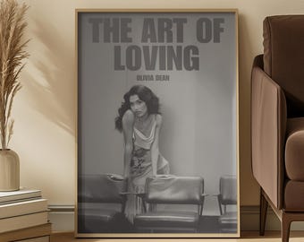 Aesthetic Olivia Dean Poster | The Art of Loving Music Wall Decor | British Soul Pop Grammy Artist Print | Man I Need Album Fan Art Poster