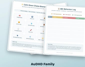 AuDHD Toolkit Printable | Autism ADHD Bundle | Neurodivergent Family Support Pack | Instant Download