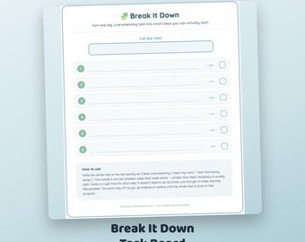 Printbaar overzicht van executieve functies | Taakoverzicht voor ADHD | Opdelingsschema voor kinderen | Direct downloaden