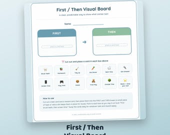 Printbaar 'Eerst/Dan'-visueel schema | Autisme ADHD-schema (PDF-download)