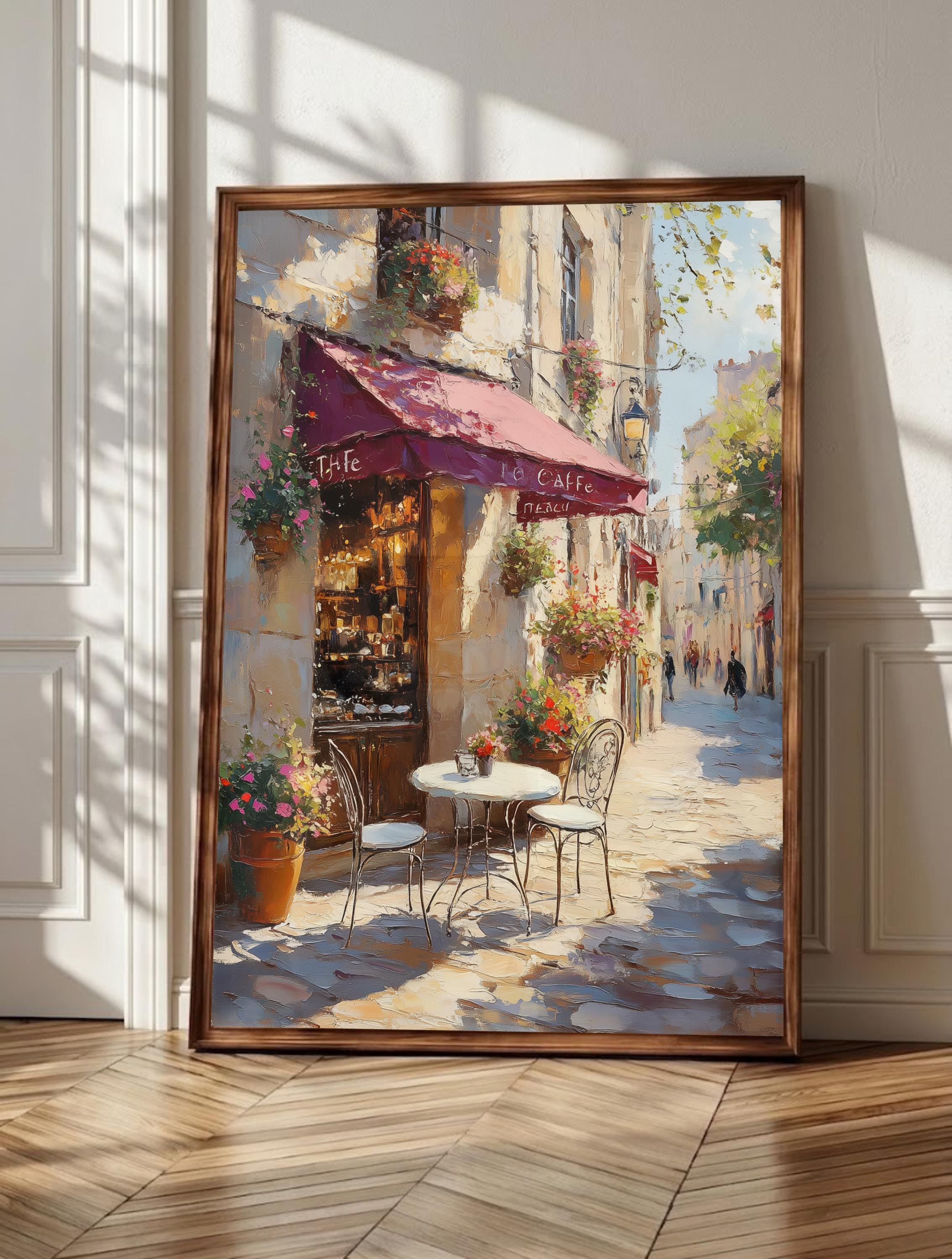 Vintage Bistro Painting in Frame - Etsy