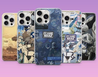 Clone Wars Phone Case Anakin Obi Wan Cover for iPhone 17 16 15 14 13 Samsung S26Ultra S25 S24 S23FE A56 A17 A16 Pixel 10a 9Pro