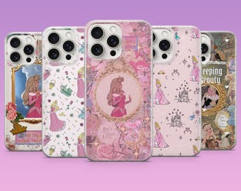 Funda para teléfono de La Bella Durmiente, funda clásica de princesa Disney para iPhone 17 16 15 14 13 Samsung S26Ultra S25 S24 S23FE A56 A17 A16 Pixel 10a 9Pro