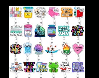 Portatarjetas retráctiles divertidos para enfermeras: accesorios con humor médico