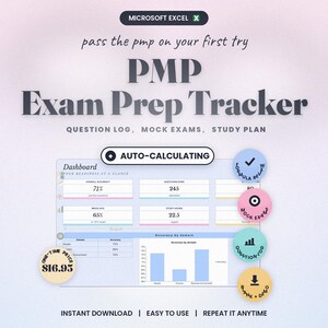 PMP-Prüfungsvorbereitungs-Tracker 2026, Lernplan-Tabelle, Übungsfragenprotokoll, Excel-Tabelle für die Auswertung der Probeprüfung