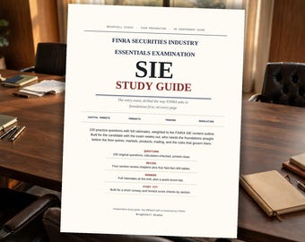 SIE Studiegids, FINRA Securities Industry Essentials Examenvoorbereiding met 150 oefenvragen en toelichtingen, PDF