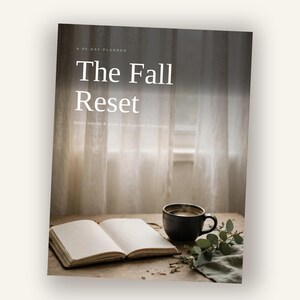 Fall Reset 90 Day Habit Tracker Printable, 40 Page Wellness Planner with Habit Tracker, Sleep Log and Journal Prompts