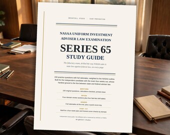 Studiegids Serie 65, voorbereiding op het NASAA Investment Adviser-examen met 150 oefenvragen en toelichtingen, PDF
