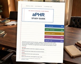 aPHR Study Guide, HRCI Associate Professional in Human Resources Exam Prep with 150 Practice Questions, PDF