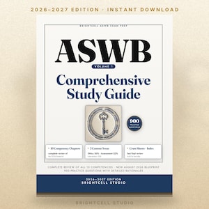 ASWB klinisk examensstudieguide | 900 övningsfrågor + motiveringar | Uppdaterad 2026, 14 kompetensgranskningar | LCSW-examensförberedelser