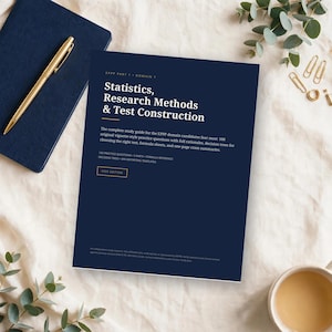 EPPP Statistikstudieguide 2026: Forskningsmetoder, psykometrik och testkonstruktion, 100 övningsfrågor med motiveringar
