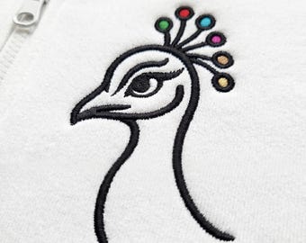 Peacock Design Patch | 3x3 | Inch Machine Embroidery File (Digital Product)
