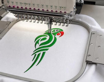 Parrot Design Patch | 3x3 | Inch Machine Embroidery File (Digital Product)