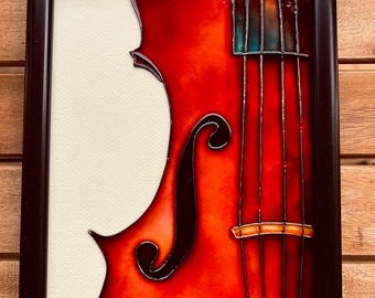 ¡Pintura de violín sobre vidrio!