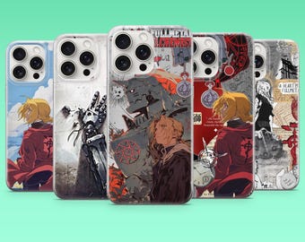 Fullmetal Alchemist Phone Case Brotherhood Anime Cover for iPhone 17Pro, 17e, 16, 15, 14, 13, Samsung S26, S25, S24, A56, A16, Pixel 10 9Pro