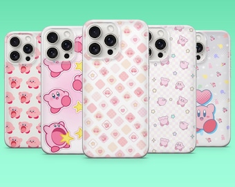 Kirby Handy Hülle Nintendo Gaming Cute Aesthetic Cover für iPhone 17 16 15 14 13 Samsung S26Ultra S25 S24 S23FE A56 A17 A16 Pixel 10a 9Pro